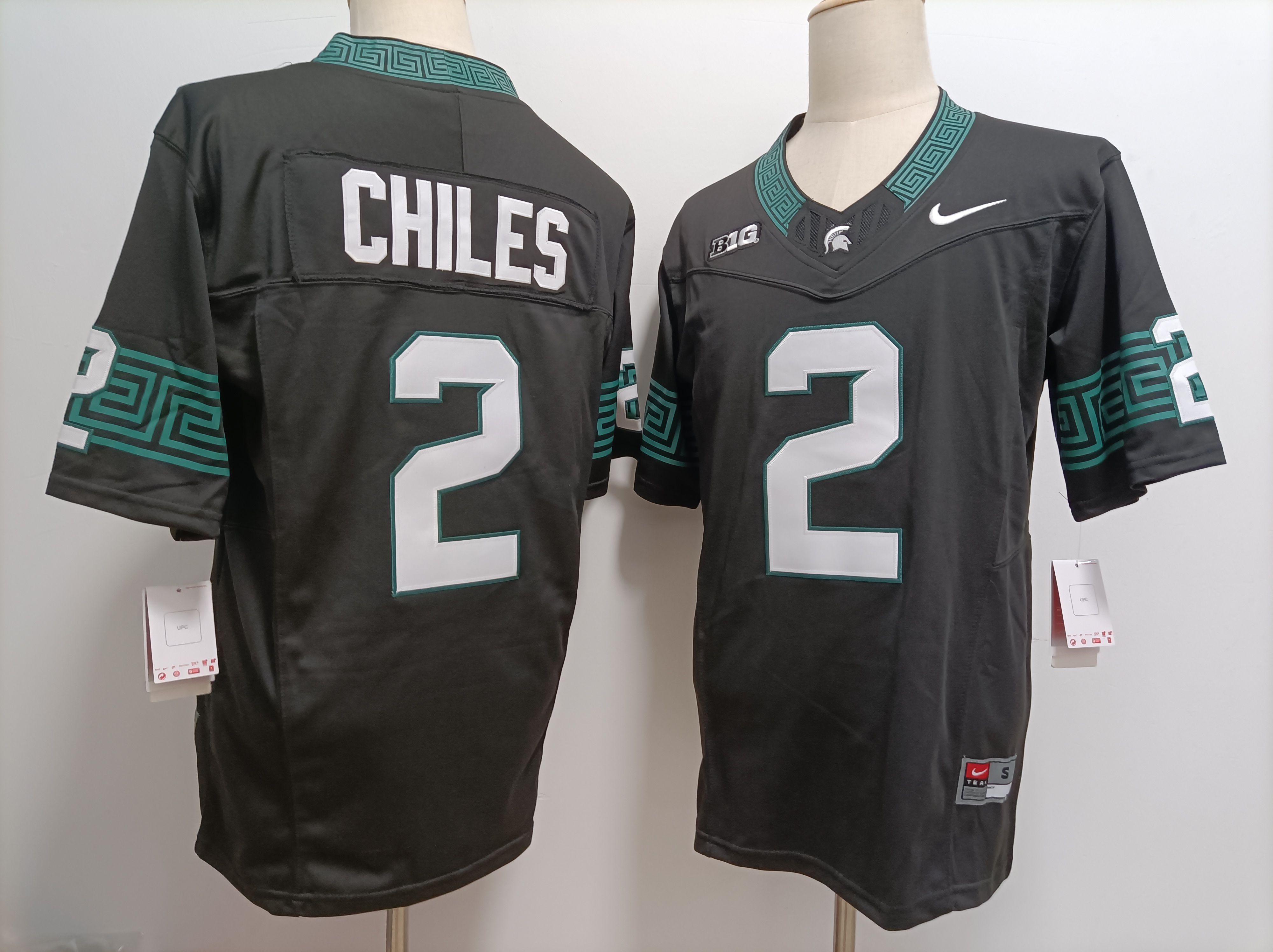 Men Michigan State Spartans #2 Chiles Black Nike 2025 NCAA Jersey